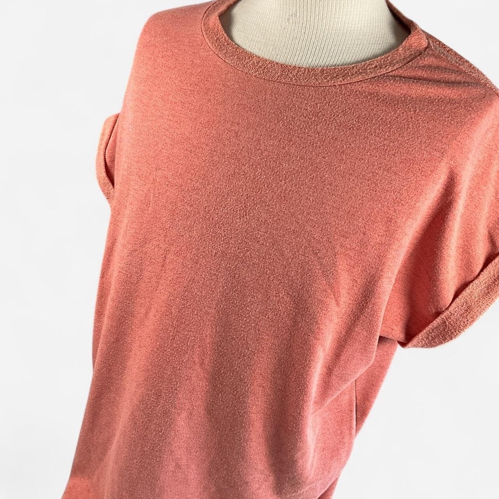Womens Umgee Oversized Rust Knit Cotton Blend Shirt (Small)